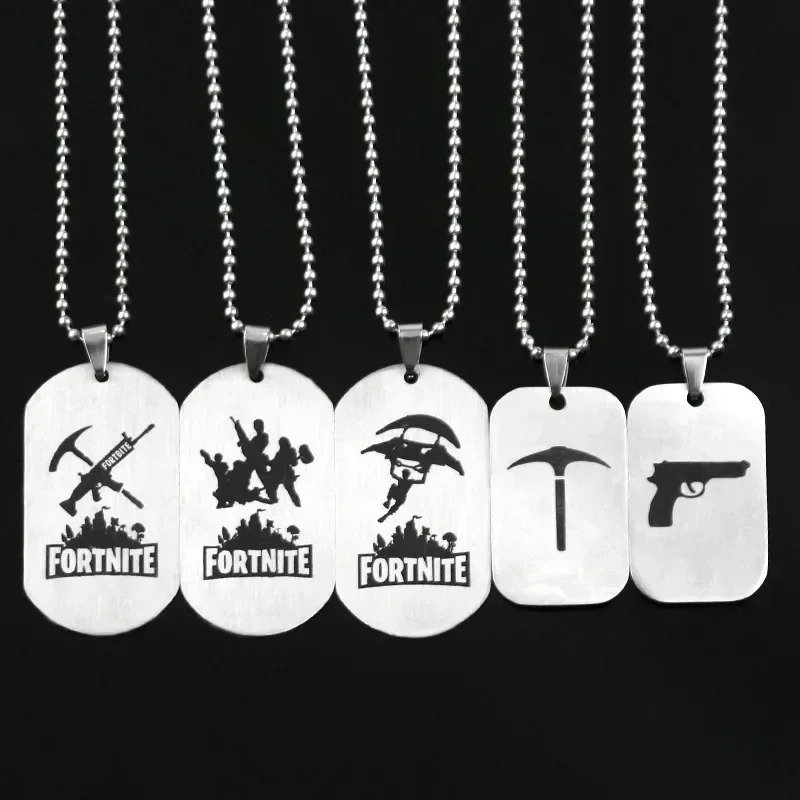 Necklaces - Game Fortnite Anime Necklace Stainless Steel