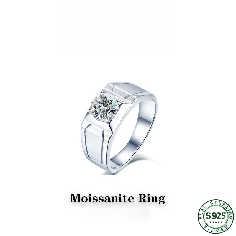 Hot selling s925 sterling silv - Moissanite Engagement Ring 1 Carat 评论和价格