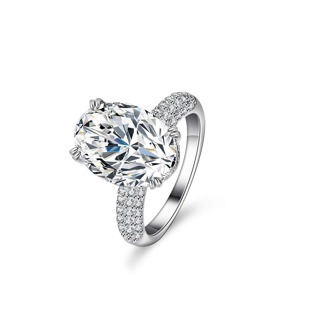 Alien 18K Gold Inlaid Moissani - Moissanite Engagement Ring 1 Carat 评论和价格