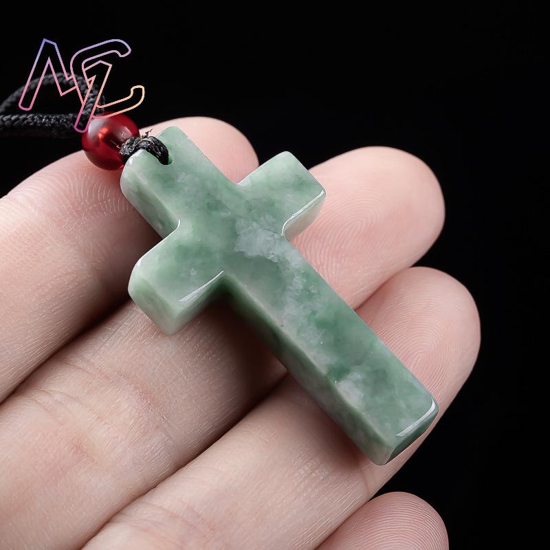 Myanmar Jadeite Cross Pendant  - Necklaces 评论和价格