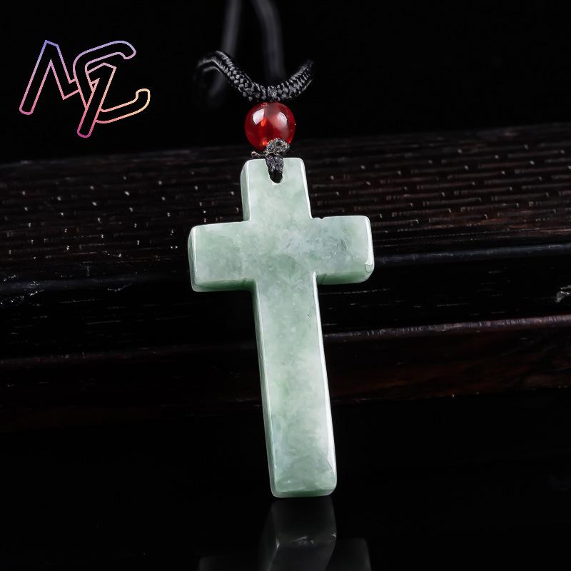 Myanmar Jadeite Cross Pendant  - Necklaces 评论和价格