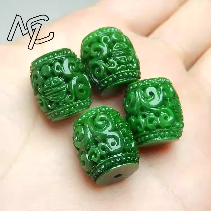 5pc Natural Green Jade Carving - Bracelets 评论和价格