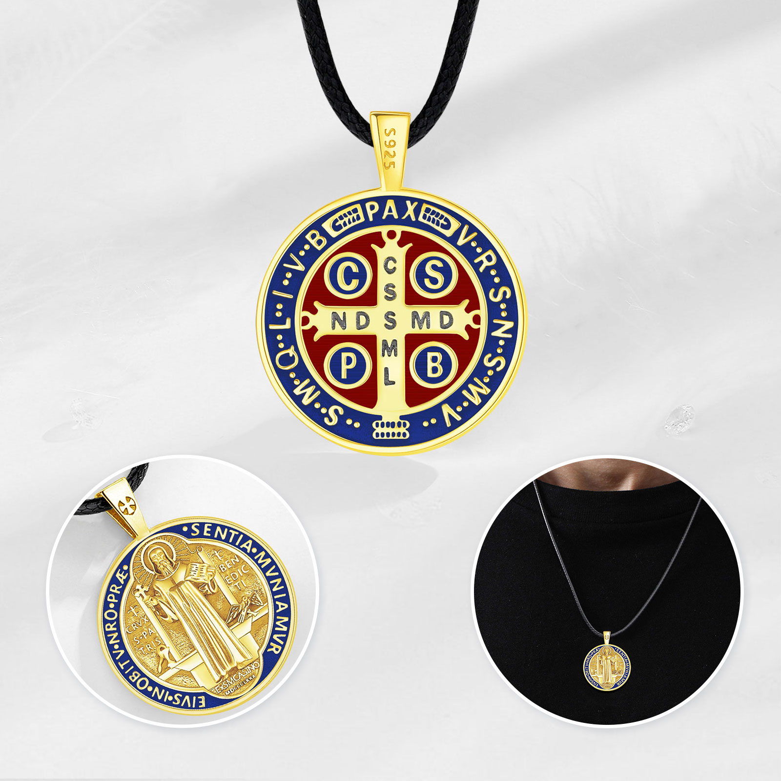 Eudora 925 Sterling Silver Sai - Cross Pendant Necklace Gold 评论和价格
