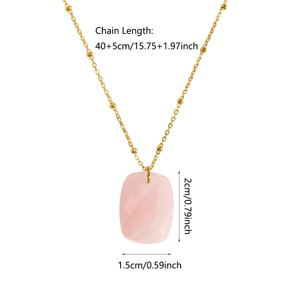 1pc Natural Stone Pendant Stai - Crystal Pendant Necklace Natural Stone 评论和价格