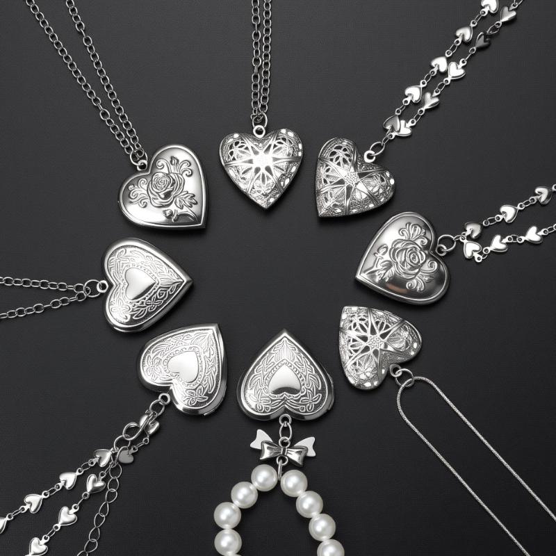 Gothic Vintage Heart Necklace  - Heart Locket Necklace Photo 评论和价格