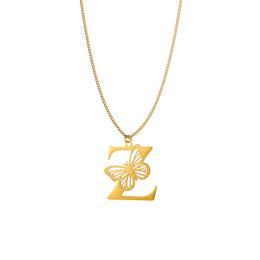 CARLIDANA Dainty 18K Gold Plat - Initial Letter Necklace 18K Gold 评论和价格