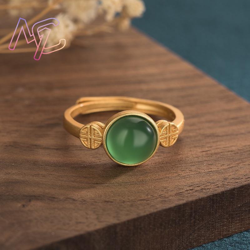 Natural Jade Rings Real Jewelr - Rings 评论和价格