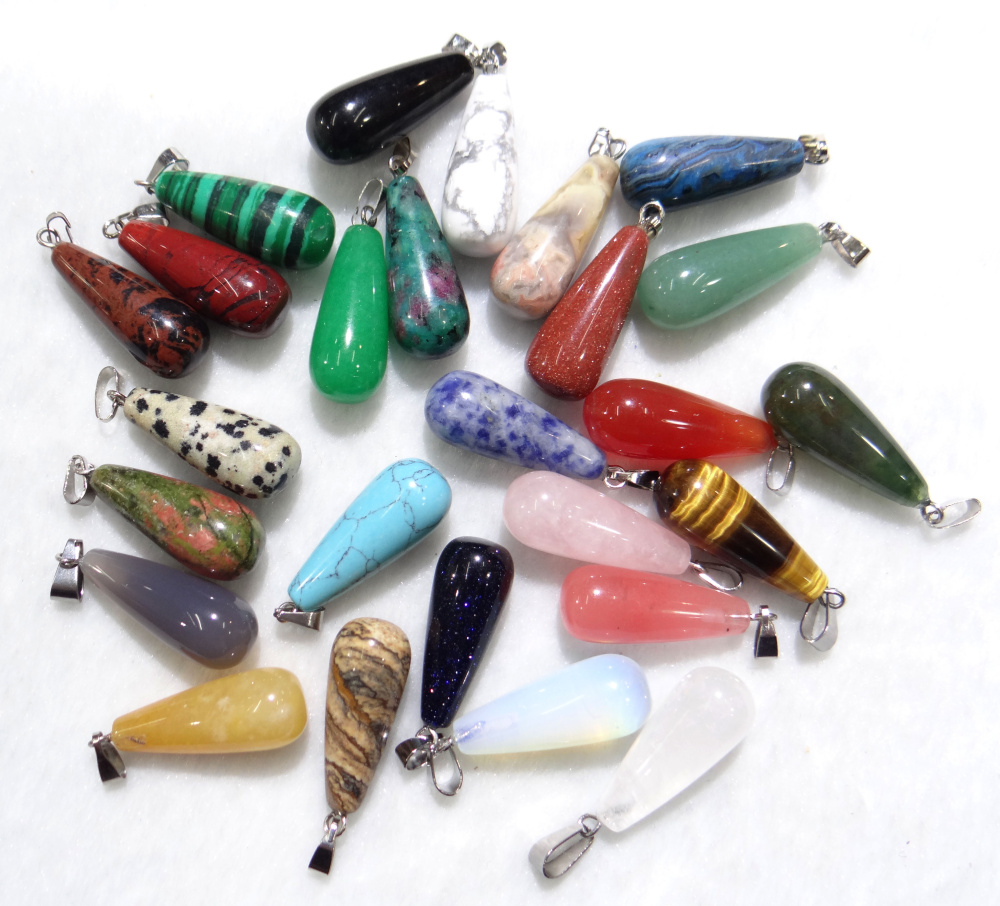 Wholesale Natural Stone Quartz - Crystal Pendant Necklace Natural Stone 评论和价格