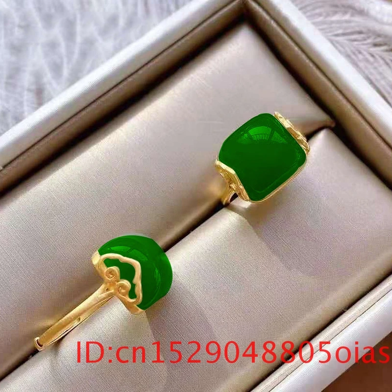 Natural Hetian Jade Ring Fashi - Rings 评论和价格